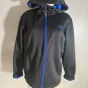 New Balance Kids Black Hoodie with Blue Highlights